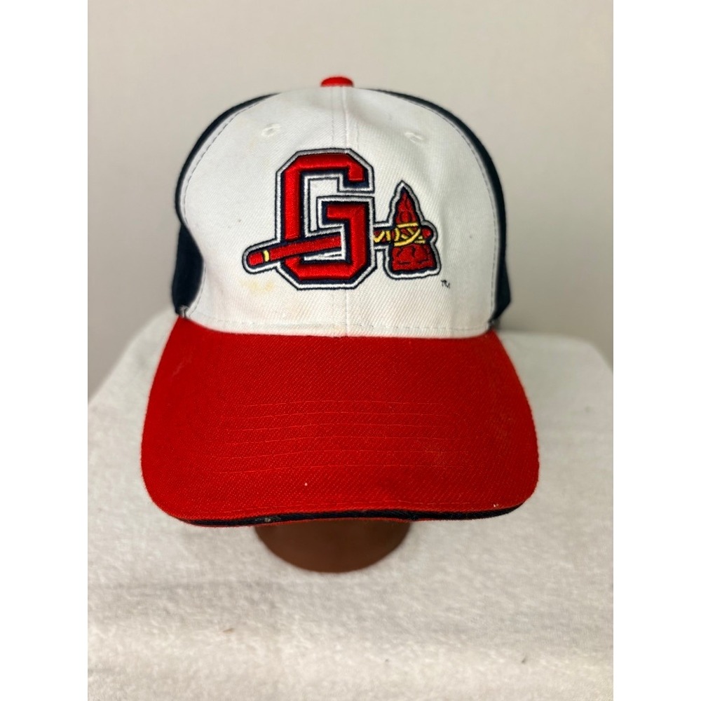 Melonwear‎ Georgia Braves Tomahawk Baseball Cap Hat Navy White Red Adjustable